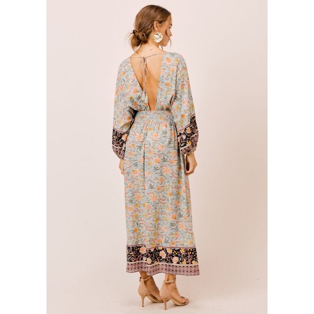 Love Stitch Amanda Volume Sleeve Maxi Dress - Picture 2 of 14
